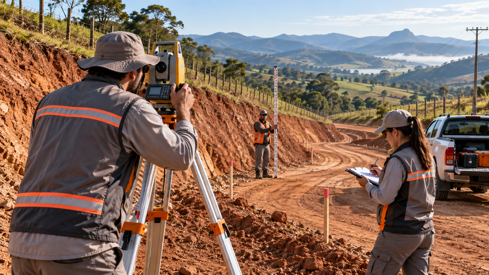 Serviços topográficos aplicados a levantamento técnico